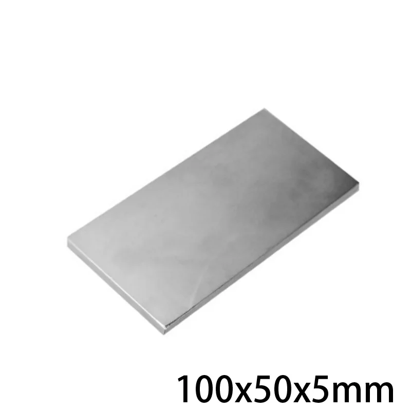 1 ~ 5 шт 100x50x5 Сильный квадрат неодимовый магнит 100 мм * 50 мощные магниты NdFeB Блок