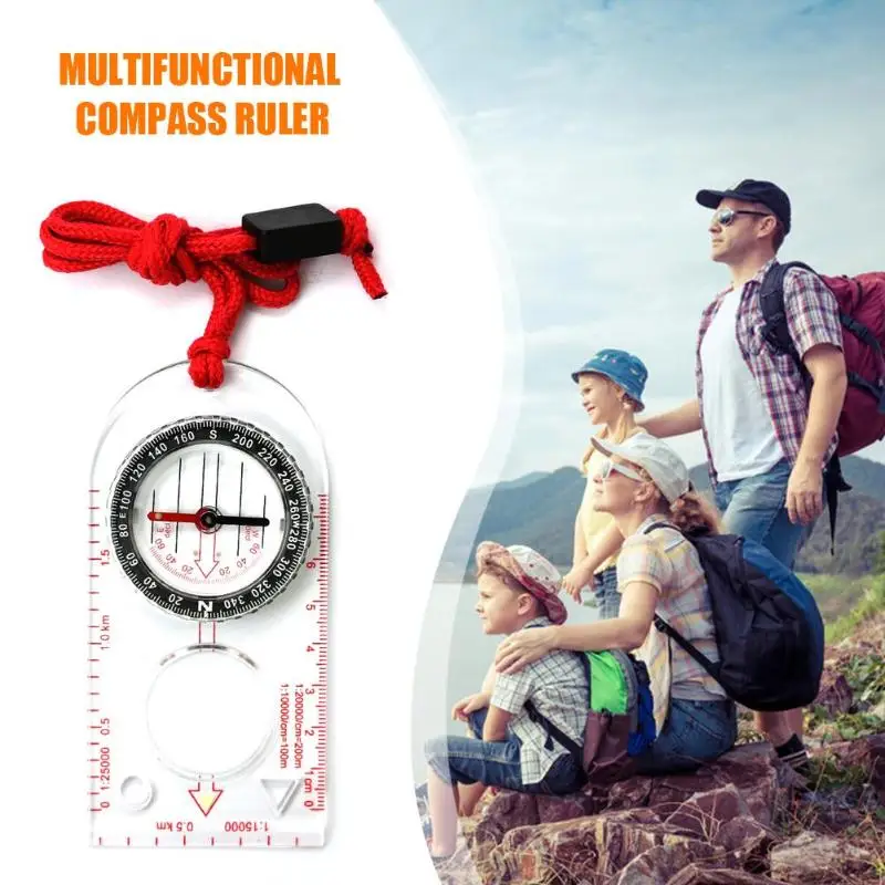 1 шт. прочный Компас Карта умелое Производство Портативный двойной шар карта Многофункциональный Открытый Туризм Компас Карта весы
