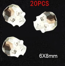 JZ07-9 20 шт./пакет класса люкс ногтей стразами Стразы в форме сердца-shape форме, благодаря чему создается ощущение невесомости с плоским; гвоздевой метод крепления ювелирных изделий Камень Стразы DIY с креплением на кератиновых пластинах 3D Стразы аксессуар - Цвет: JZ07-9