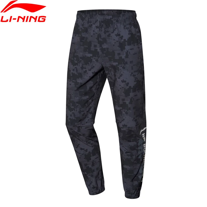 (Код Break) Li-Ning мужские тренировочные штаны обычная посадка 89.5% полиэстер 10.5%