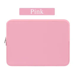 Soft Laptop Bag Sleeve for Notebooks and Tablets - Protective Cover Case with Accessory Compartments (Pink)