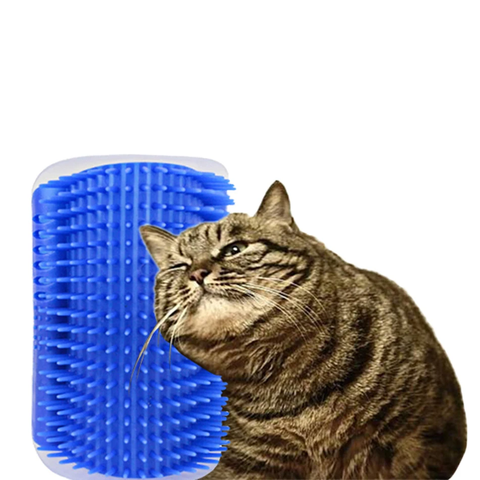 Cat Comb Multifunction Plastic Brush Removable Corner Message Itching Device for Cats Dogs Toys Pet Grooming Tool Products