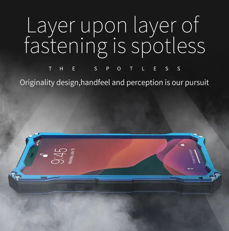 Для iphone 11 pro max чехол Роскошный Алюминиевый сплав сверхмощный противоударный чехол для iphone sr xs max задняя крышка силиконовый металлический чехол