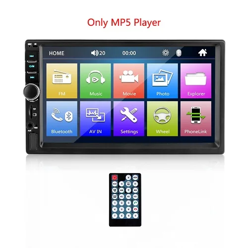 Only MP5 Player Автомобильная семейная Автомобильная Радио 2 Din MP5 плеер цифровой ЖК-дисплей сенсорный экран Авторадио автомобиля с управлением зеркалами резервная камера TF USB AUX - Цвет: Only MP5 Player