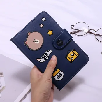 

Cute Coin Purse For Women PU Leather Passport Holder Travel Organizer Wallet Girls Cartoon Buckle Change Bag Cards Package