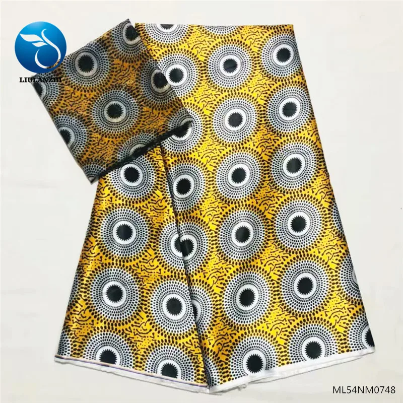LIULANZHI африканская шелковая ткань новейший стиль африканская лента ткани и атласная шелковая ткань для Десс 4+ 2 ярдов ML54NM07
