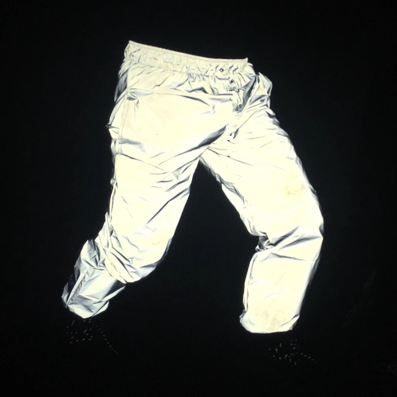 

Reflective Pants Men 2019 Autumn Fluorescent Trousers Mens Casual Harajuku Night Sporting Jogger Sweatpants Hip Hop Pants