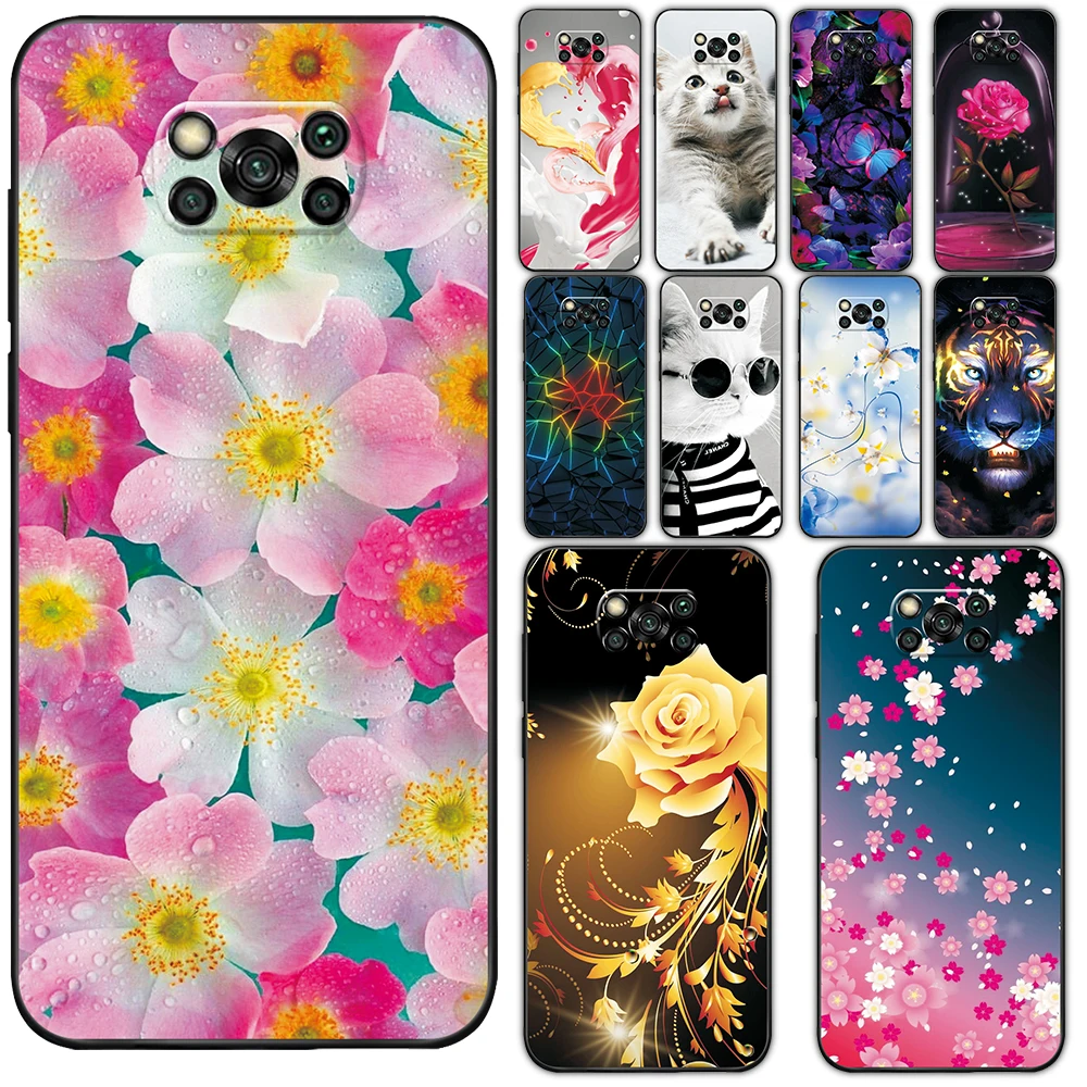 Per Xiaomi Poco X3 Nfc Custodia Stile Fiore Borsa Per Telefono Su Poco X3 Nfc Custodia Protettiva In Tpu Morbido Per Xiaomi Poco X3 Custodia In Silico