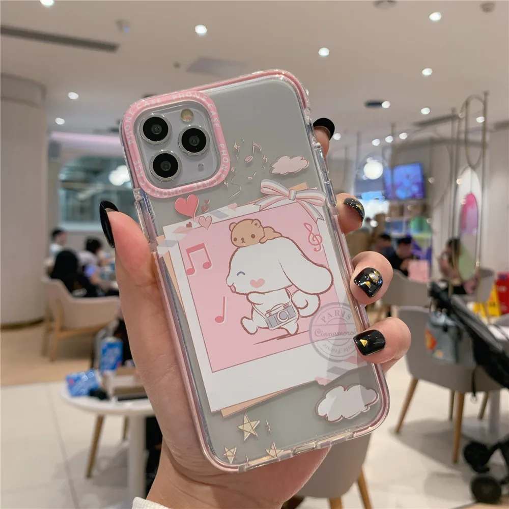 Аниме Cinnamoroll Собака из трех частей прозрачный ТПУ чехол для телефона iphone 11 Pro Max 6
