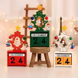 Деревянные рождественские календари рождественские украшения для дома Рождественский орнамент креативные рождественские подарки
