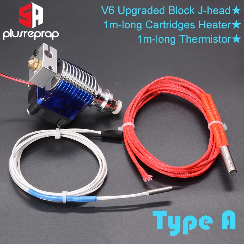 V6 j-головка 24 В все металлические Hotend Уэйд или Боуден экструдер нагреватель термистор вентилятор сопла теплоотвод для 1,75/3 мм 3d принтер Часть