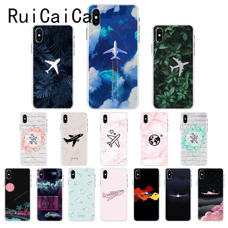 Чехол для телефона Ruicaica с мультяшным воздушным самолетом цветной милый чехол iphone
