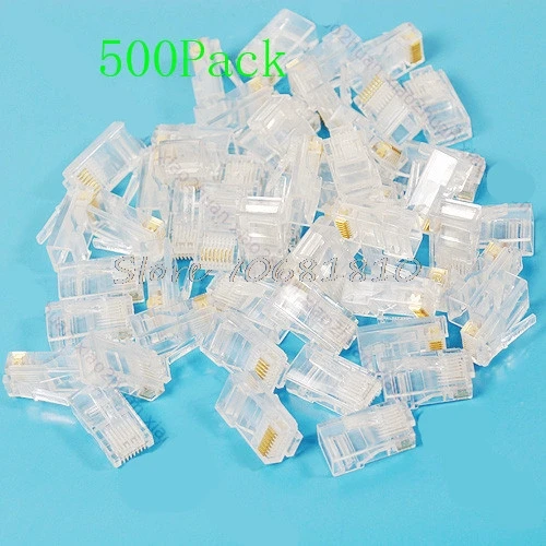 

25/100Pcs/lot RJ45 Network Modular Plug Cat5 CAT5e Connector