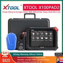 XTOOL-programador de llave X100 PAD2 Pro, herramienta de diagnóstico KC100 KS01 para VW 4th5th immo, Toyota, llave perdida, DPF, ABS, OBD2