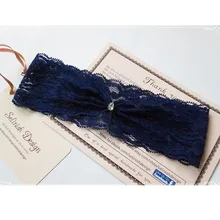 1 шт. Свадебные винтажные темно-синие кружевные подвязки, стразы, очаровательные подвязки, кружевные свадебные подвязки на память, подвязки, подвязки