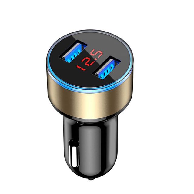 LED Display Dual USB Car Charger for Xiaomi Samsung Huawei Universal Mobile Phone Car-Charger for iPhone 11 Pro Max charger