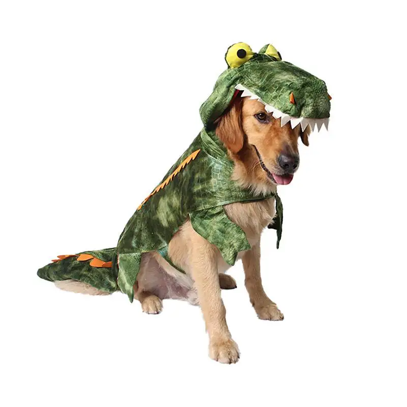 Хэллоуин животное крокодил превратился в теплую одежду темно-зеленая одежда