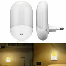 

8Pcs LED Motion Sensor Night Light Wall Plug In Dusk to Dawn Sensor Light Lamp Warm White US/UK/EU Plug