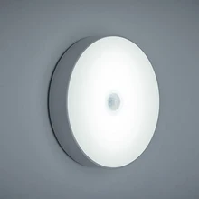 Mini applique murale LED ronde avec capteur de luminosité, sans scintillement, économe en énergie, luminaire décoratif d'intérieur, idéal pour une chambre à coucher, une cuisine ou une chambre d'enfant