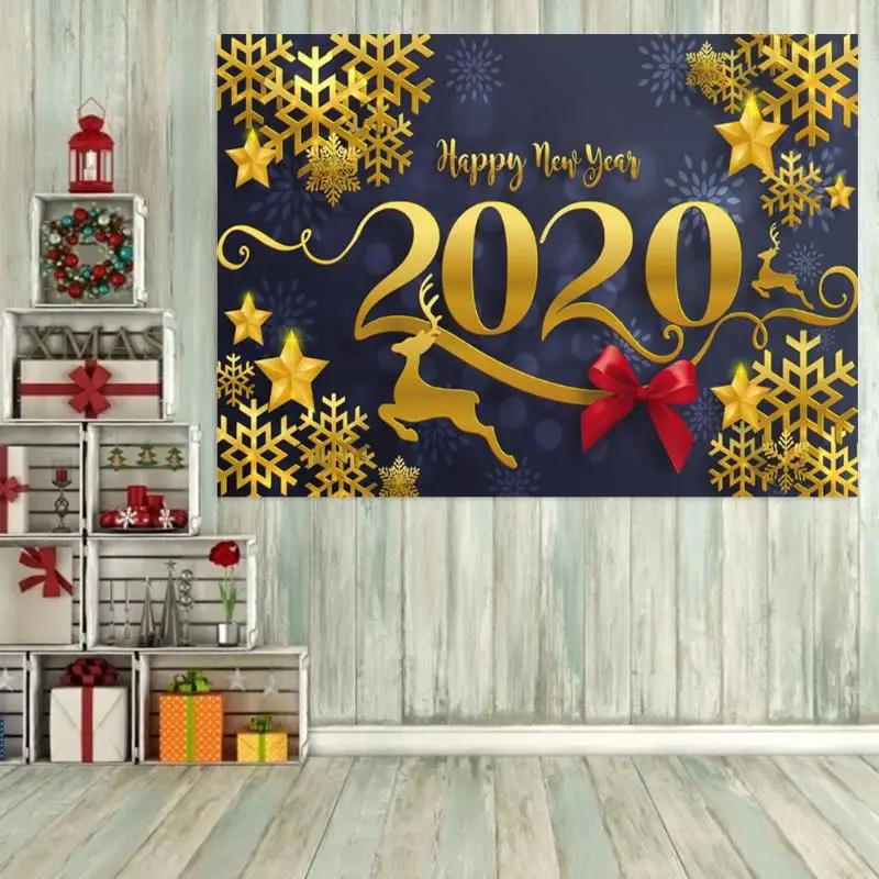 Happy New Year Photography Background Cloth Backdrop Photographic Props Support Dropshipping