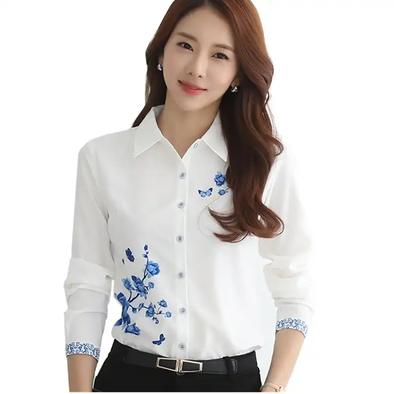 plus size white blouses for work