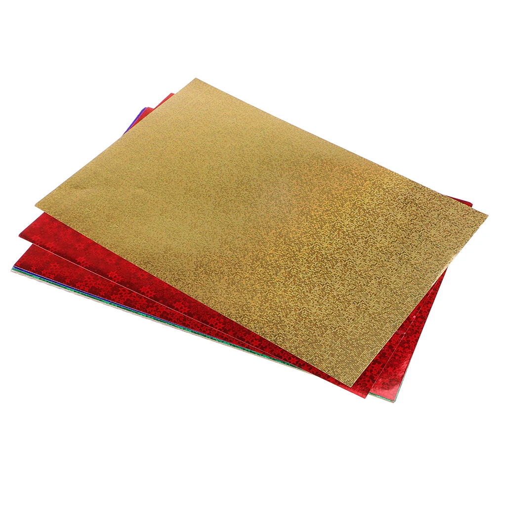 10x A4 Scrapbook Album Decorations Ornaments Home Office School Decorations Self Adhesive Cardstock Sheets