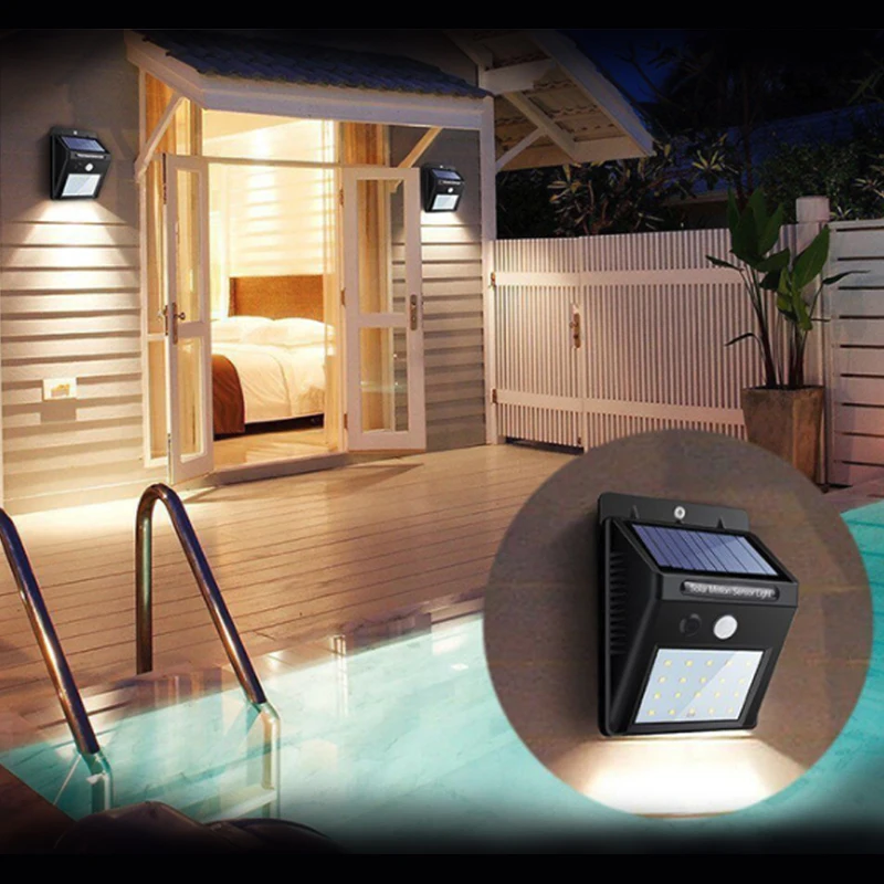 

LED Night Light Sensor Light Flashlight Outdoor Garden Solar Lights Wall Waterproof Street Light Sensor Automatically Night Lamp