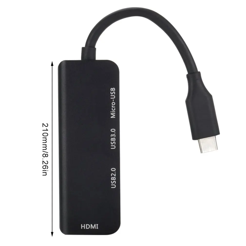 Концентратор usb-кабель с разъемами типа C и Micro USB 3,0 2,0 HDMI портом Thunderbolt 4 Порты и разъёмы сплиттер адаптер совместим с MacBook Pro samsung Galaxy