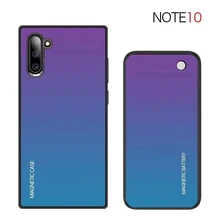 Note 10 чехол для беспроводного зарядного устройства для samsung Galaxy Note 10 Plus тонкий ударопрочный чехол из закаленного стекла для зарядки