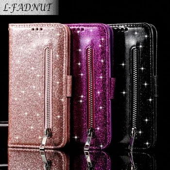 

Luxury Glitter Wallet Flip Leather Case For iPhone Xr X Xs 11 Pro Max Shockproof Zip Bag Cover For iPhone 7 8 6S 6 Plus 5 5S SE
