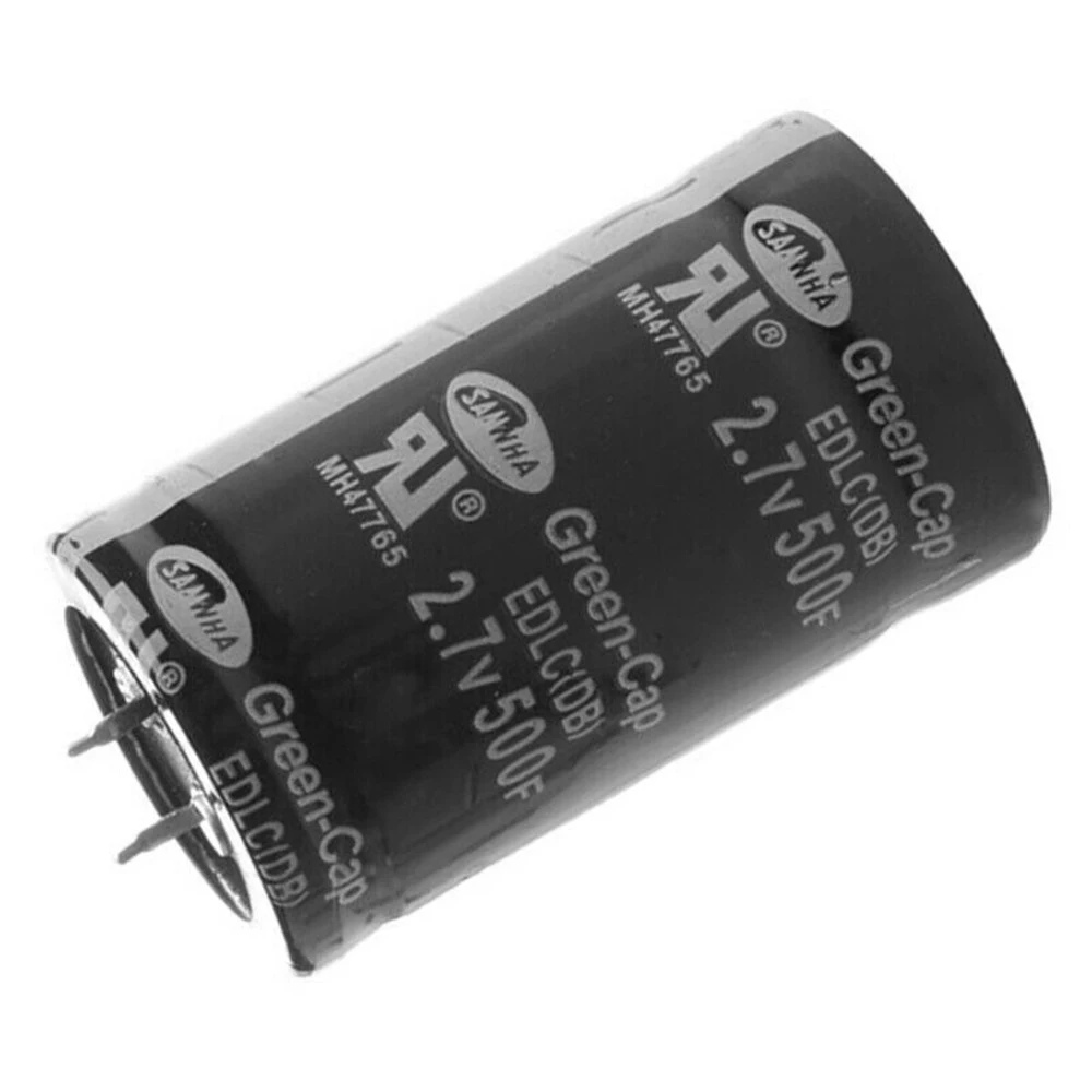 5pcs Car Capacitor Vehicle Super Farad Capacitors 2.7V 500F Ultra-low Internal Resistance Capacitor for Automobile Rectifier