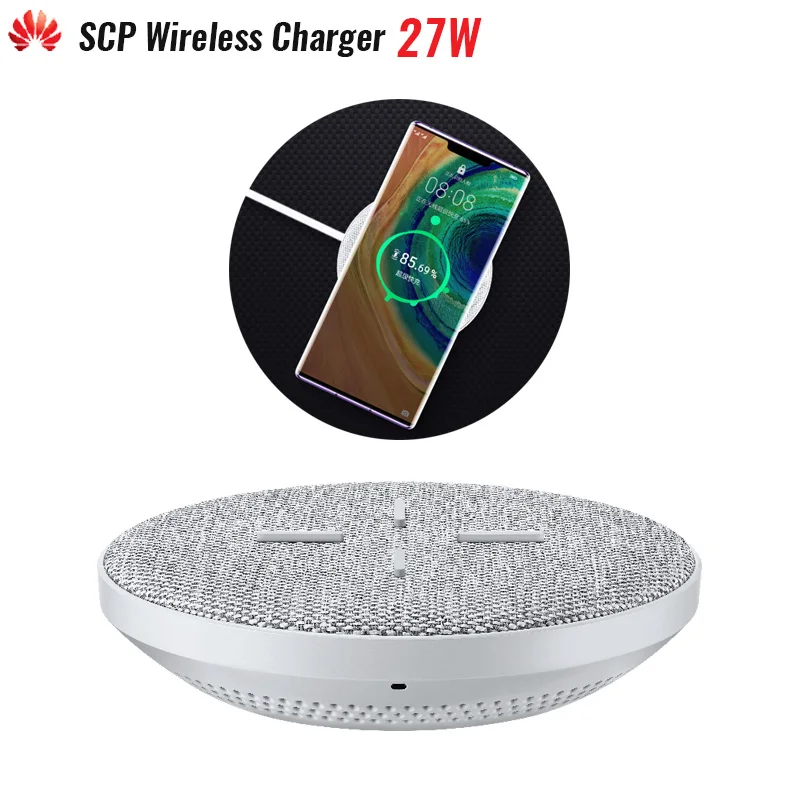 

Original HUAWEI SuperCharge Wireless Charger 27W Max For Mate 30 Qi Compatible Cellphone (5-10W) Multiple Safe Protection