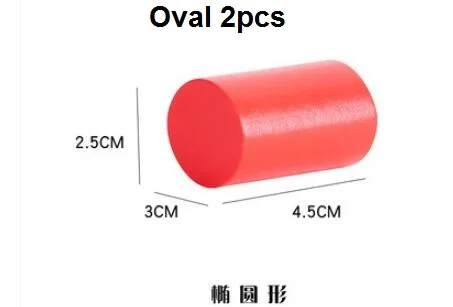Oval-2pcs Детские деревянные геометрические блоки игра дети Прямоугольник квадратный цилиндр стереоскопическая модель форма игрушки для начальной школы обучающие средства - Цвет: Oval-2pcs