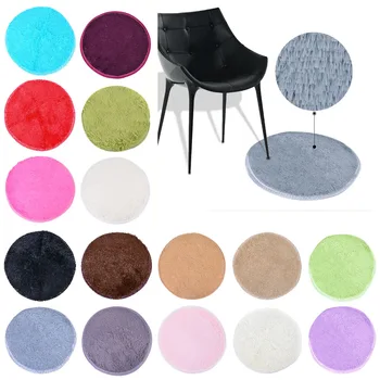 

40cm Acrylic Round Area Rugs Fitness Yoga Blanket Sofa Armchair Cushion Living Room Bedroom Anti-slip Carpet Sliver Gray Mats