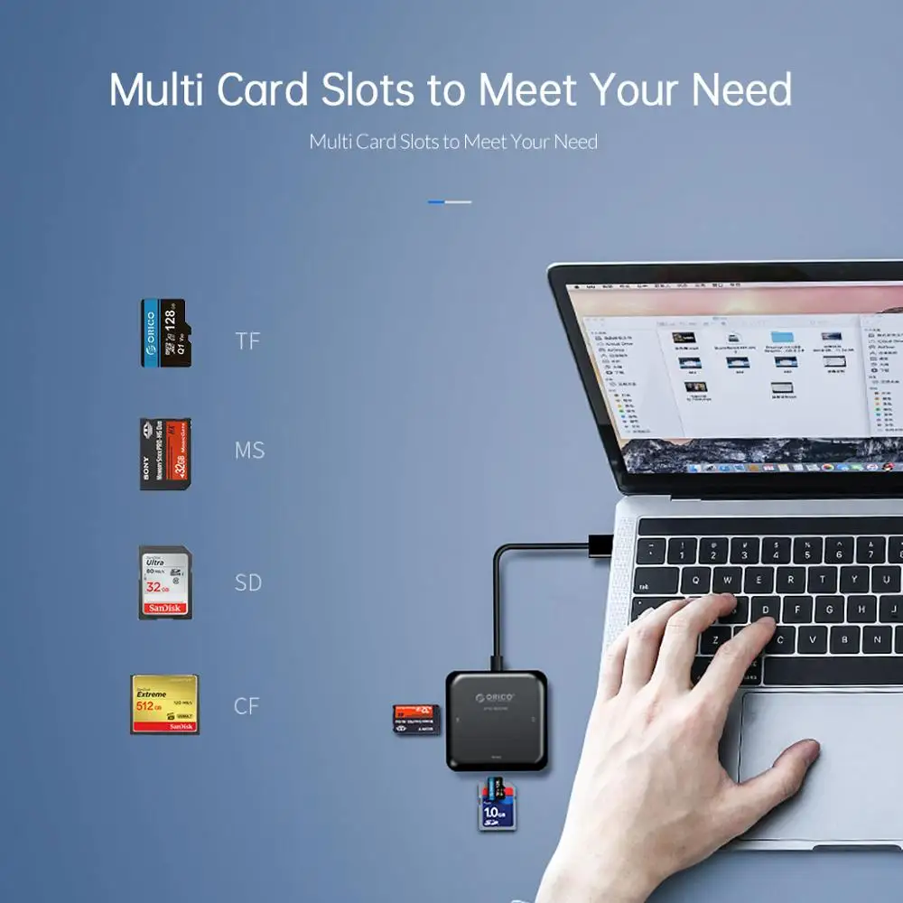 Устройство для чтения и записи карт памяти ORICO 4 в 1 USB 3 0 OTG|memory card reader|multi memory readercard
