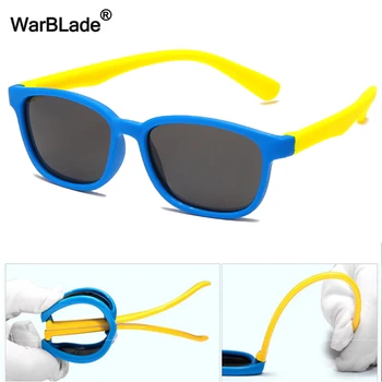 WarBlade New Polarized Kids Sunglasses Square Silicone Flexible Children Boys Girls Sun Glasses Baby Shades Eyewear UV400 Oculos