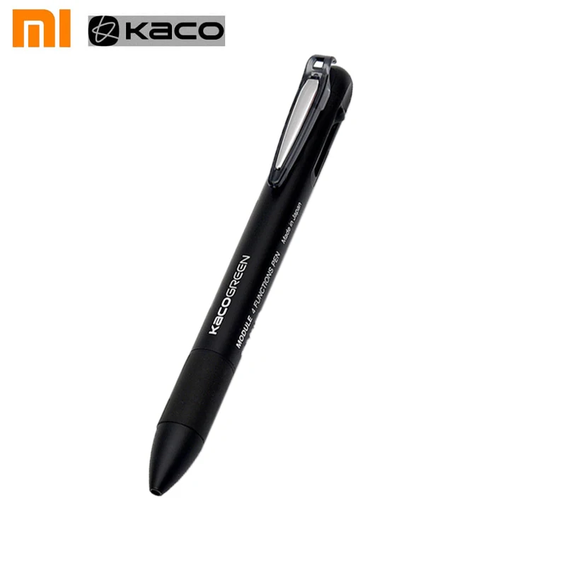 Xiaomi KACO 4 в 1 многофункциональные ручки 0,5 мм черный синий красный стержень сменный гелевый карандаш механический карандаш японские чернила Офис школа - Цвет: 1pc black pen