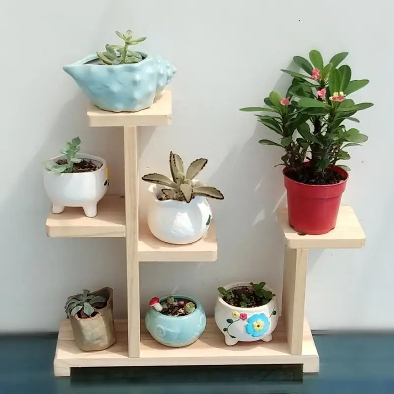 Soporte интерьер Macetas Estanteria Para Plantas деревянные полки для балкона полки Stojak Na Kwiaty открытый цветок завод Стенд - Цвет: MODEL A