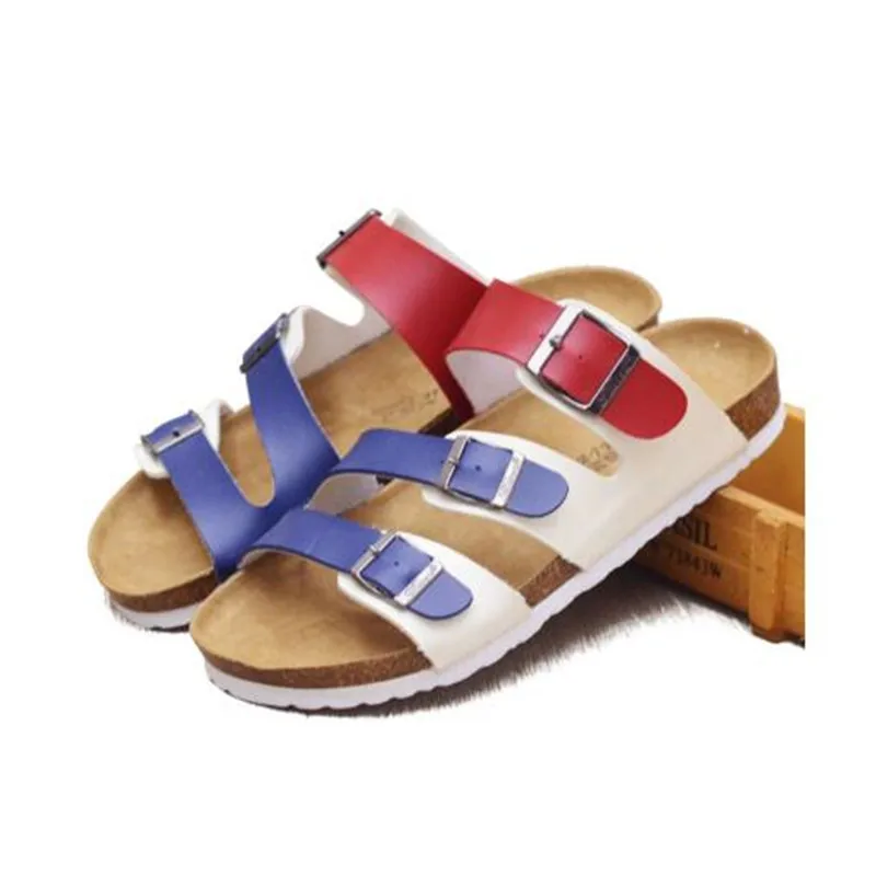 Мужские летние пробковые шлепанцы; модные сандалии на плоской подошве; мужские уличные Нескользящие сандалии для пар; мужские шлепанцы; домашняя обувь; Размеры 35-46