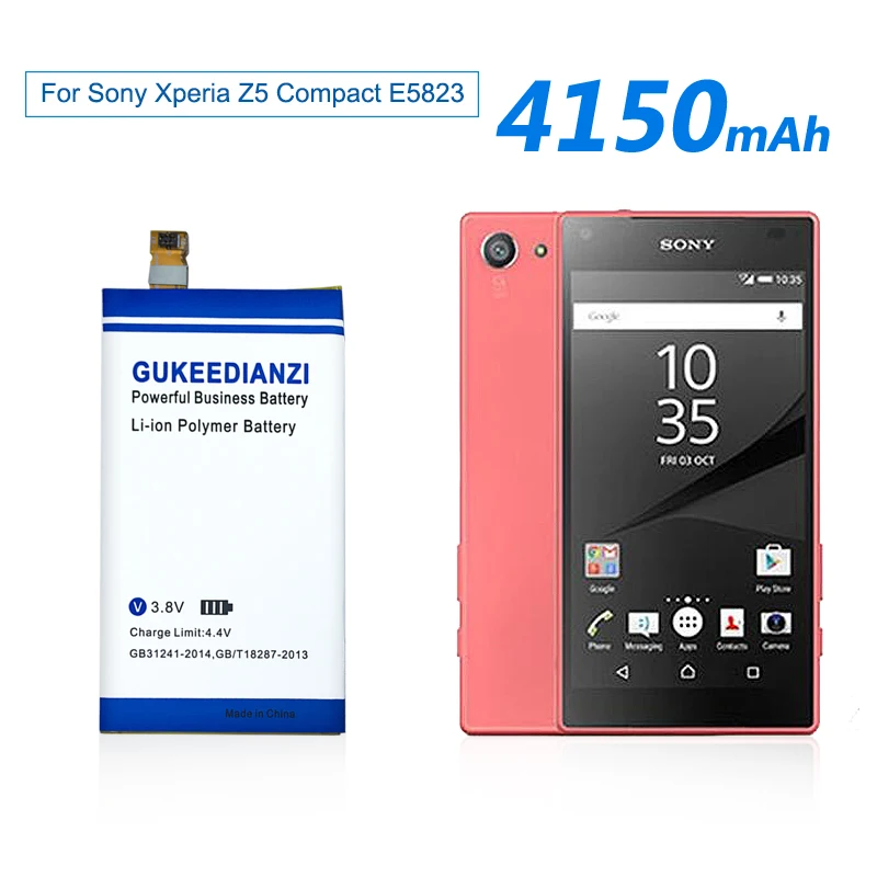 GUKEEDIANZI LIS1594ERPC мобильный телефон 100% Новая батарея 4150 мАч для Sony Xperia Z5 compact Z5C mini E5823