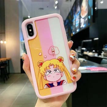 

Sailor Moon Cell Phone Protective Case Apply To IPhone X / Xs / Max / XRiphone7plus / 6s Phone Case Laser Anime Adult Lovers