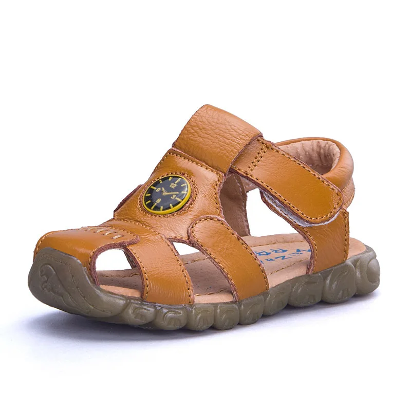 

AFDSWG sandal girls summer 100% leather kids sandals boys yellow shoes for kids girls black princess sandals sandal for childre