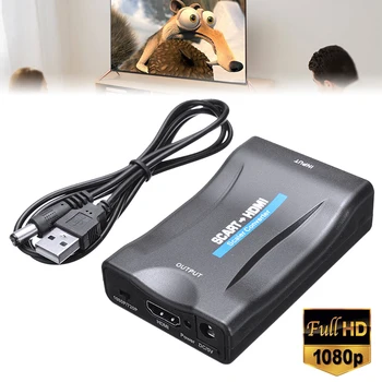 

Compitable For Scart to HDMI Converter 1080P HD TV Wandler AV Video Audio for Scaler Adapter Box Digitable Cables Converters