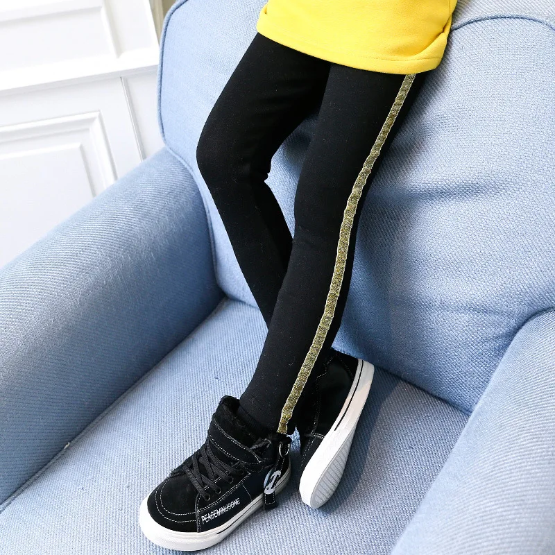 Брюки для девочек с бархатными подлеггинсами; Верхняя одежда; плотная детская одежда; сезон осень-зима; Новинка года; стильная детская одежда для больших мальчиков