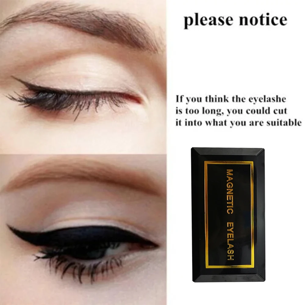 Magnetic Eyeliner Eyelashes Kit Magnetic 3D Eyelashes Liquid Eyeliner False Lashes Eyelash Curler Reusable Falses Eyelash