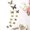 12 шт Бабочка серебряное зеркало украшение для дома комнаты искусство 3D DIY наклейки на стену Бабочка DIY Декоративные наклейки# ZH - Цвет: 11