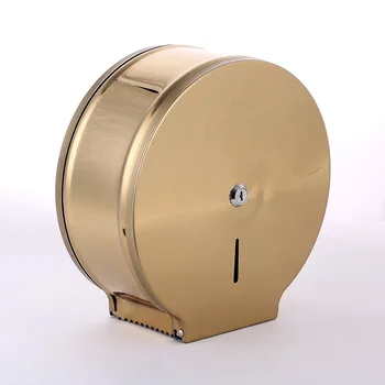 

Public Circle Creative Large Roll Tissue Box Rack Toilet Toilet Paper Box Hotel Color Stainless Steel Tissue Box