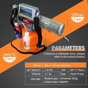 

2L/3L Mini Sprayer Fogger Machine Electronic Atomizer Butane Gas Medicine Box Handheld Thermal Mosquito Insecticide Disinfection