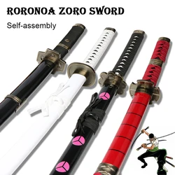Jouet à assembler soi même, 104cm, épée de Ninja en bois faite à la main, Katana, accessoire d'arme de Cosplay, Roronoa Zoro 