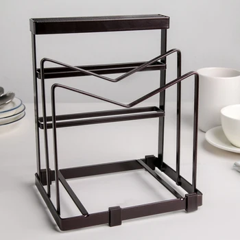 

Stand for knives and cutting boards 17.8 x 14 x 21.6 cm, brown